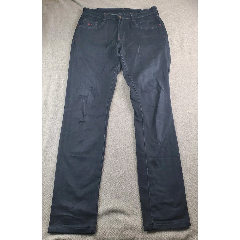 Blue Delta Jeans Mens 32x31 Blue 5 Pocket Custom Made Usa Stretch Denim Zip Fly